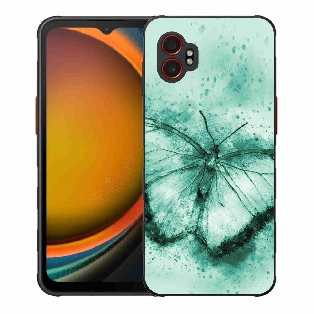 Zselés borítás mmCase Samsung Galaxy Xcover 7 Pro - zöld pillangó