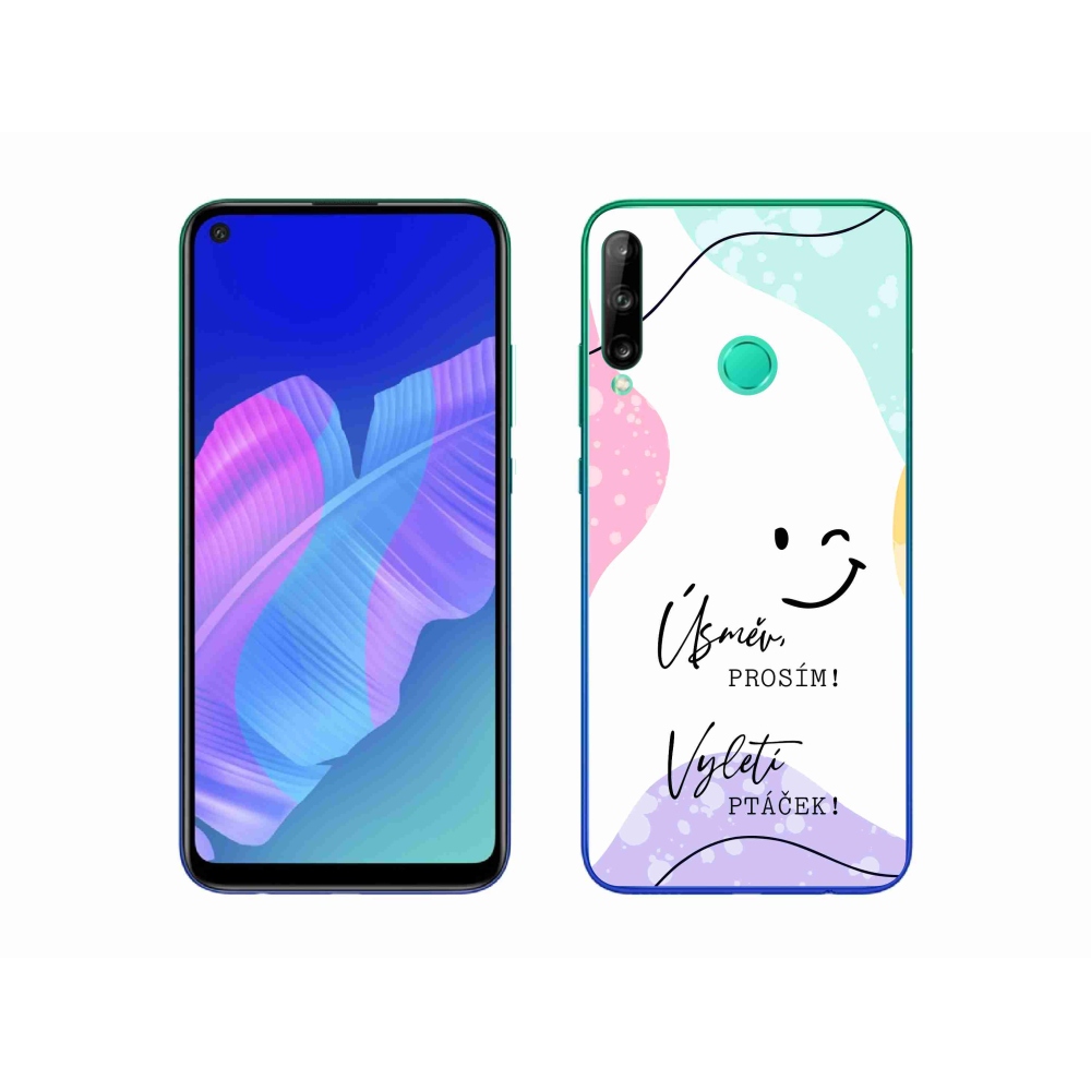 Gél borító mmCase a Huawei P40 Lite E készülékhez - vicces szöveg 4 fehér háttérrel