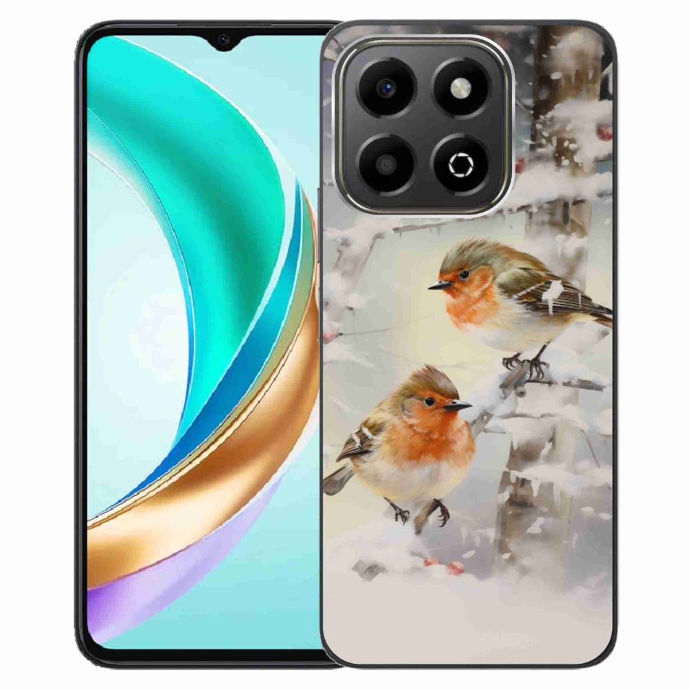 Zselés borítás mmCase a Honor X6b készülékhez - madarak télen