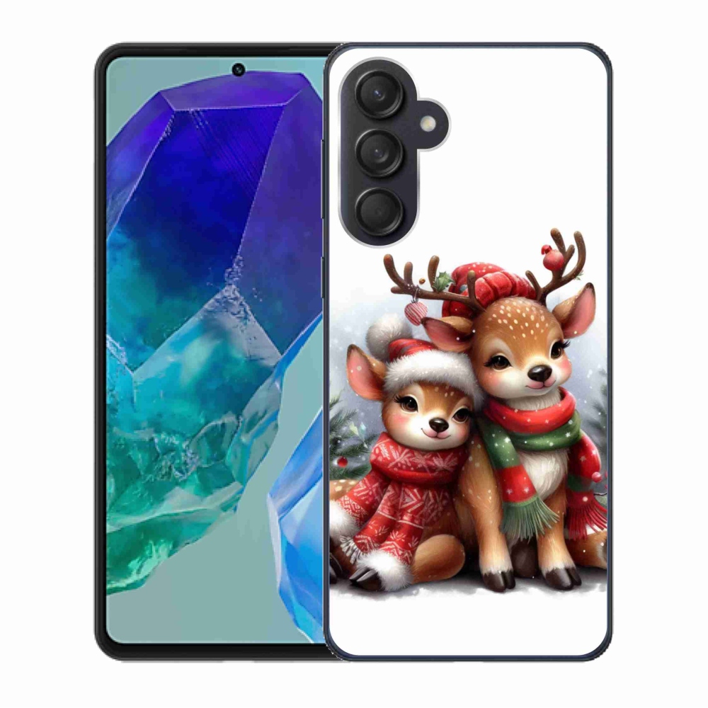 Gél borítás mmCase Samsung Galaxy M55 5G - karácsonyi rénszarvashoz