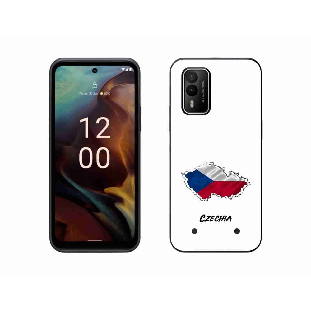 Zselés borítás mmCase a Nokia XR21 készülékhez - Csehország fehér háttér