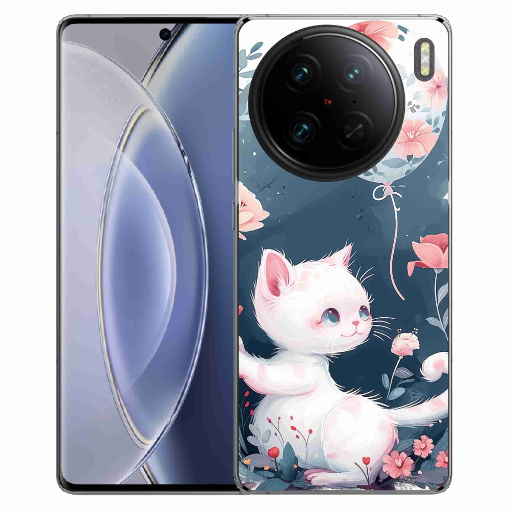 Zselés borítás mmCase a Vivo X90 Pro készülékhez - cica lufival