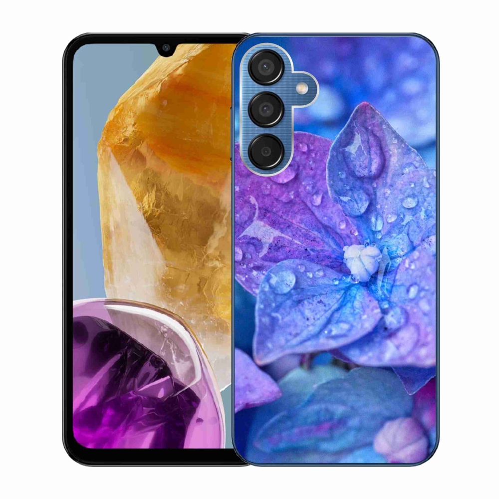 Gél védőhuzat mmCase Samsung Galaxy M15 5G - lila virág
