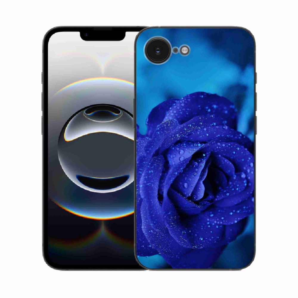 Zselés borítás mmCase iPhone 16e készülékhez - kék rózsa