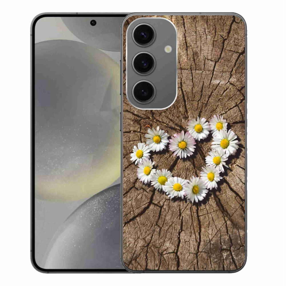 Zselés borítás mmCase Samsung Galaxy S24+ készülékhez - százszorszépek szíve