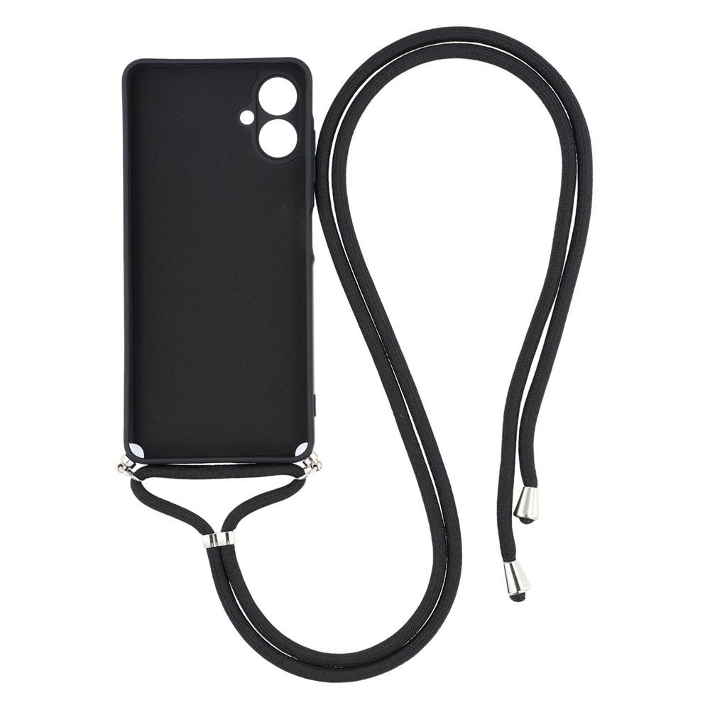 Bélés zselés tok húzózsinórral Samsung Galaxy A07 4G - fekete