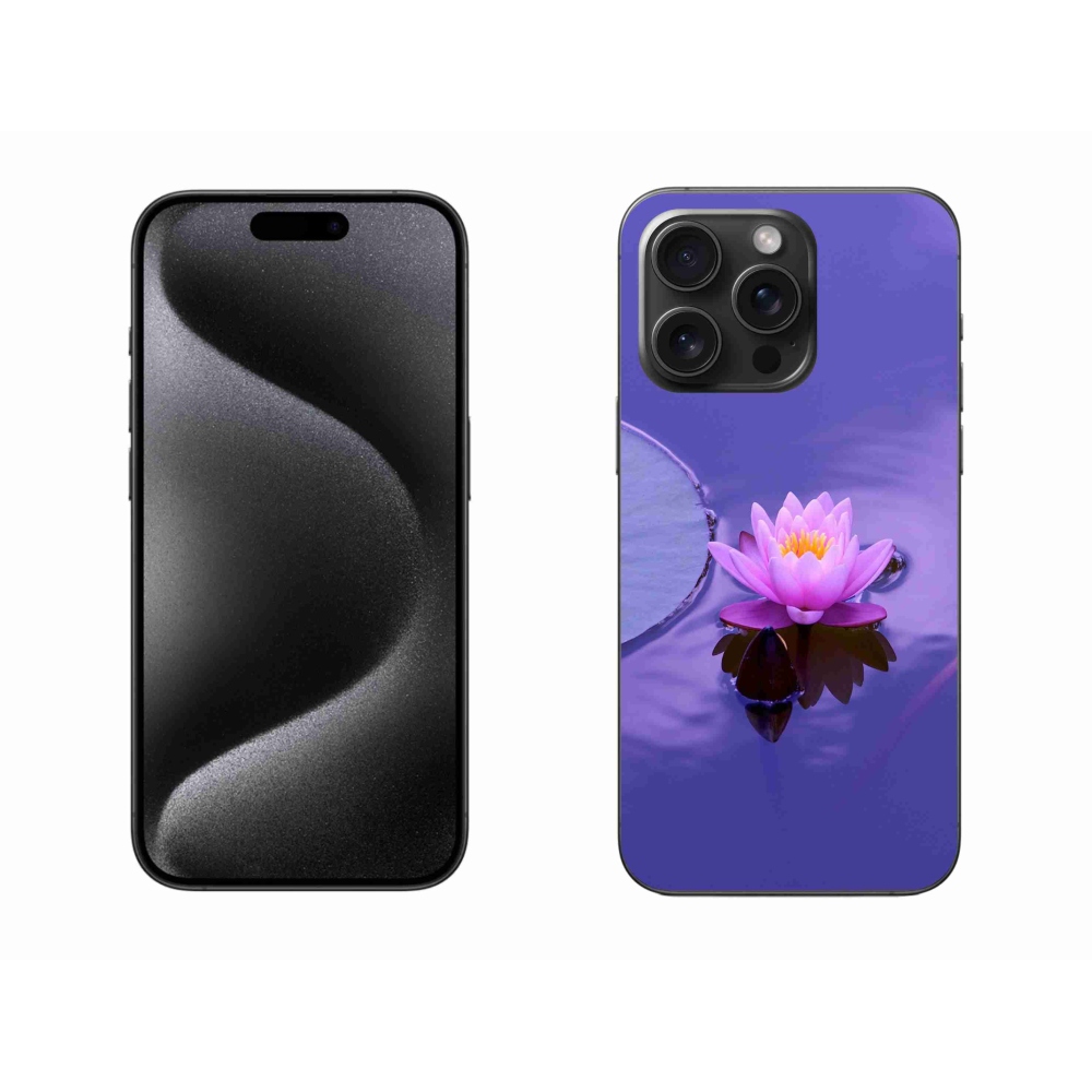 Gél tok mmCase iPhone 15 Pro Max készülékhez - virág a felületen