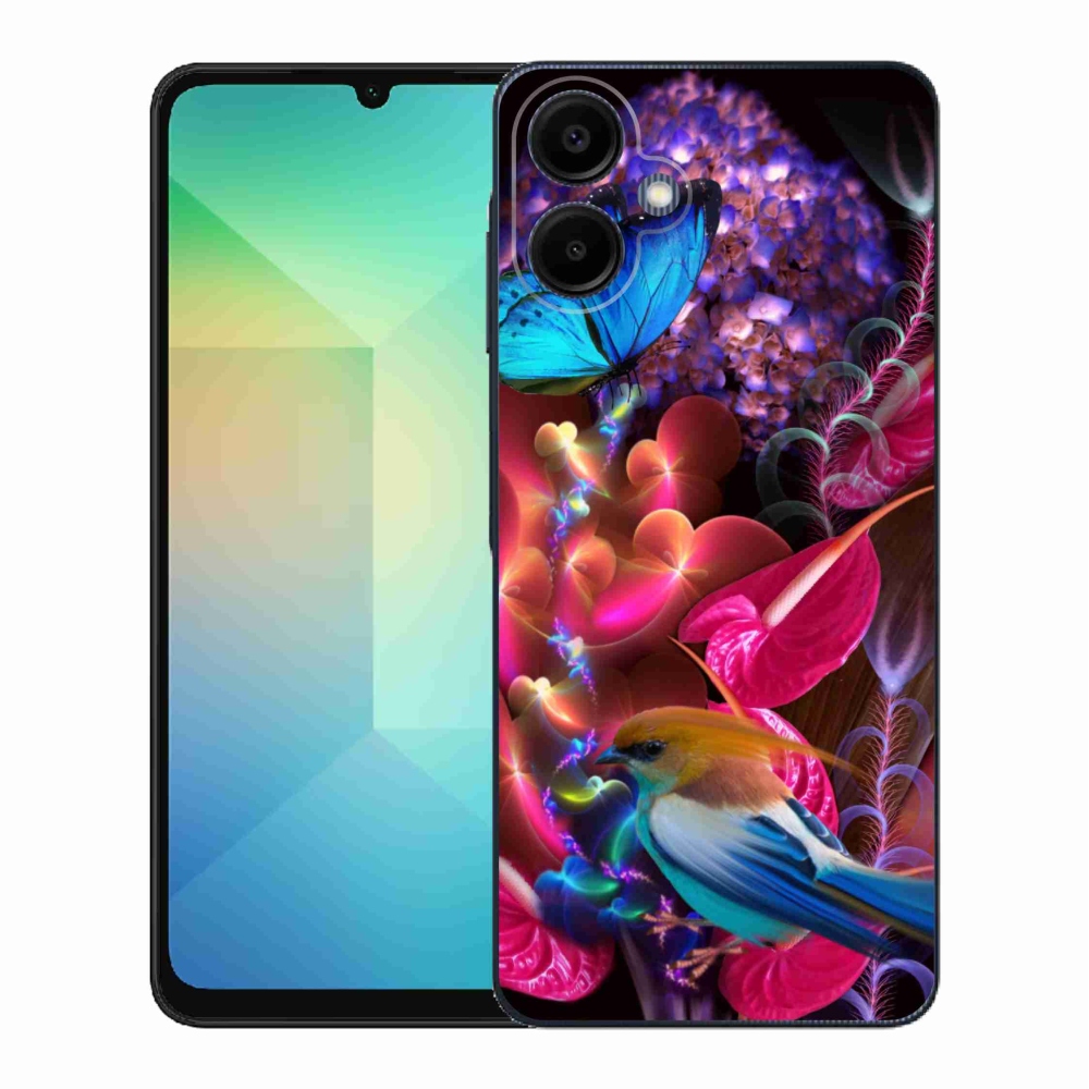 Gél borítás mmCase Samsung Galaxy A06 4G - színes virágokhoz