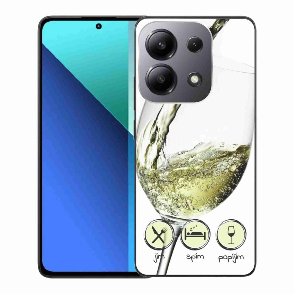 Gél tok mmCase a Xiaomi Redmi Note 13-hoz - borospohár fehér
