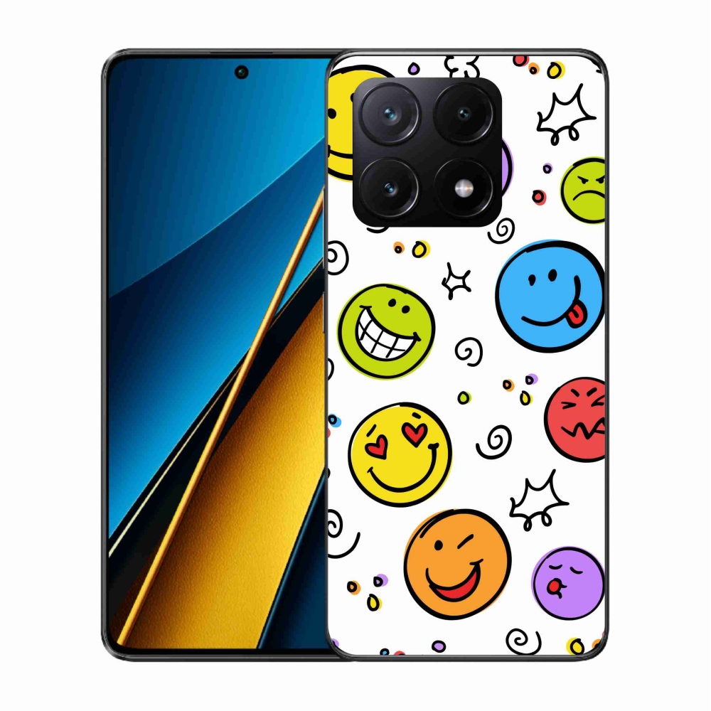 Gél borítás mmCase a Xiaomi Poco X6 Pro 5G számára - smiley-k