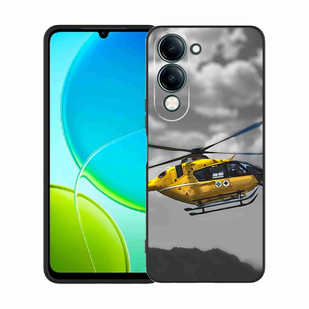 Gél védőburkolat mmCase a Vivo Y29s 5G-hez - sárga helikopter
