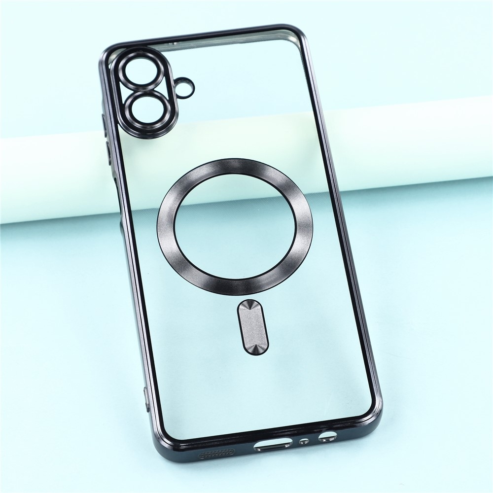 Átlátszó tok kameravédelemmel és MagSafe támogatással Samsung Galaxy A07 4G készülékhez - szürke