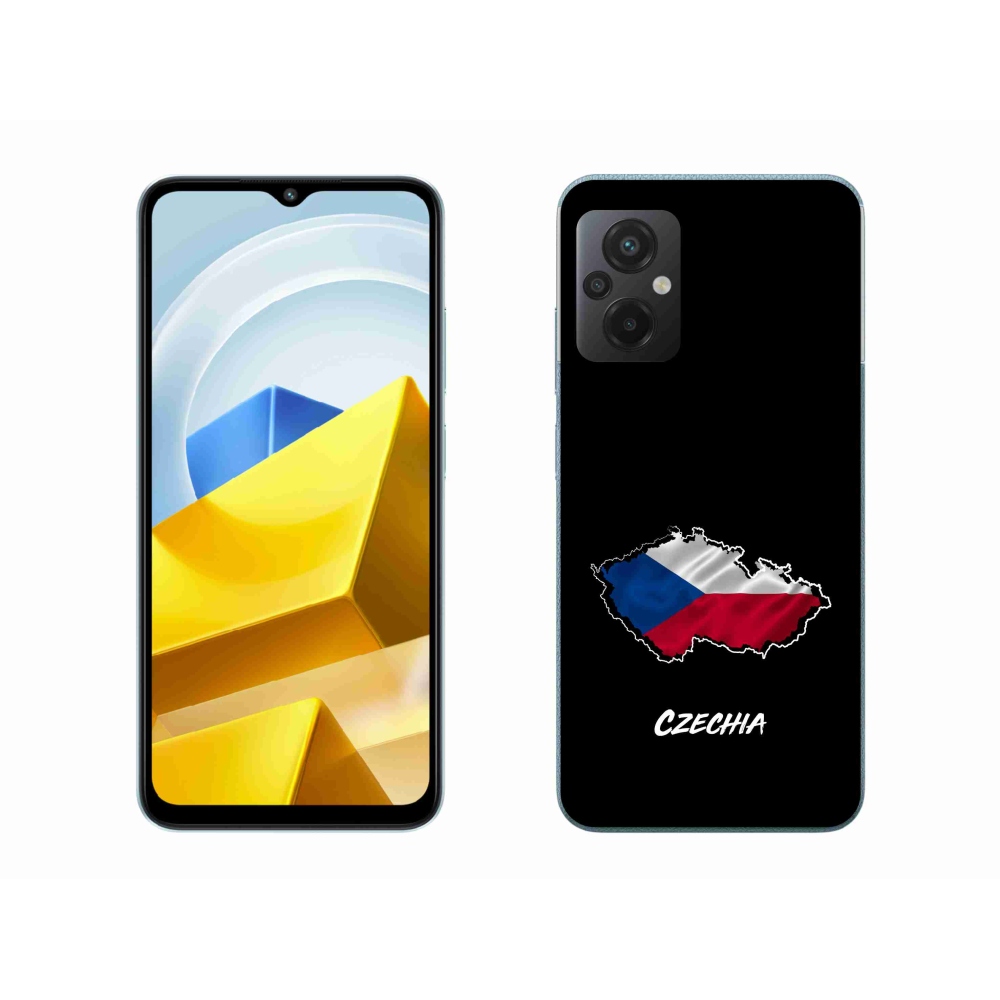 Gél borítás mmCase a Xiaomi Poco M5 4G-hez - Csehország fekete háttér