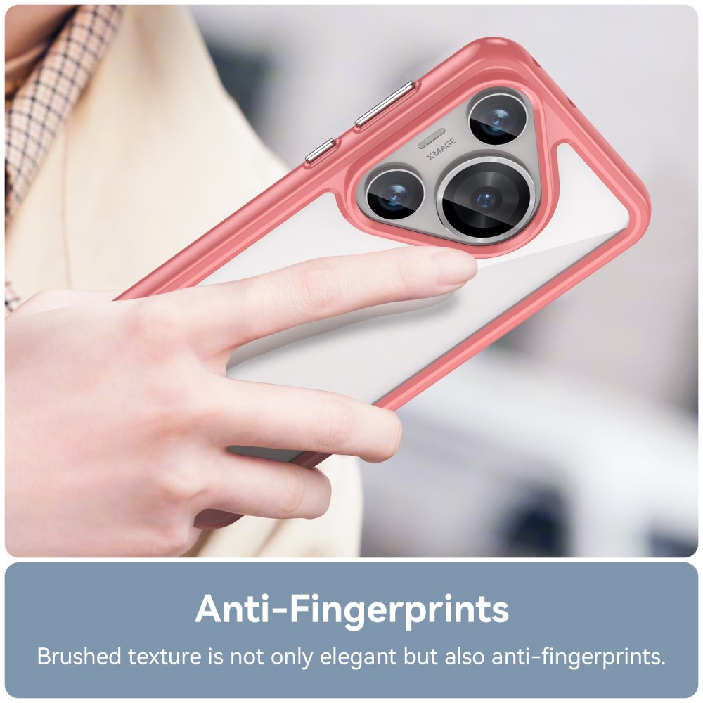 Gél tok kemény hátlappal a Huawei Pura 70 Pro-hoz - piros