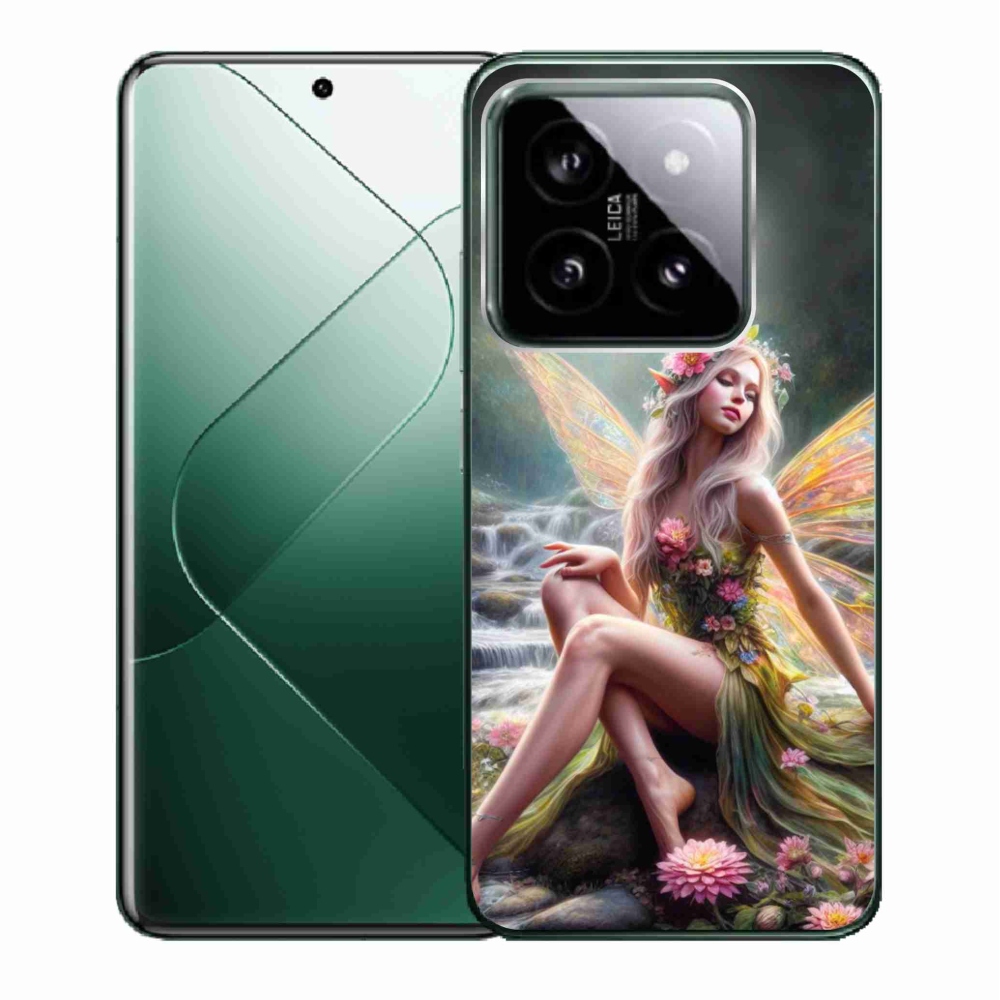 Gél borító mmCase a Xiaomi 14 - pillangó nő 1