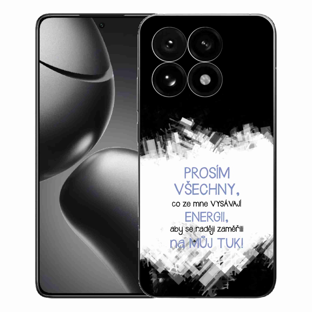 Gél borító mmCase a Xiaomi 15T-hez - vicces szöveg 1 kék