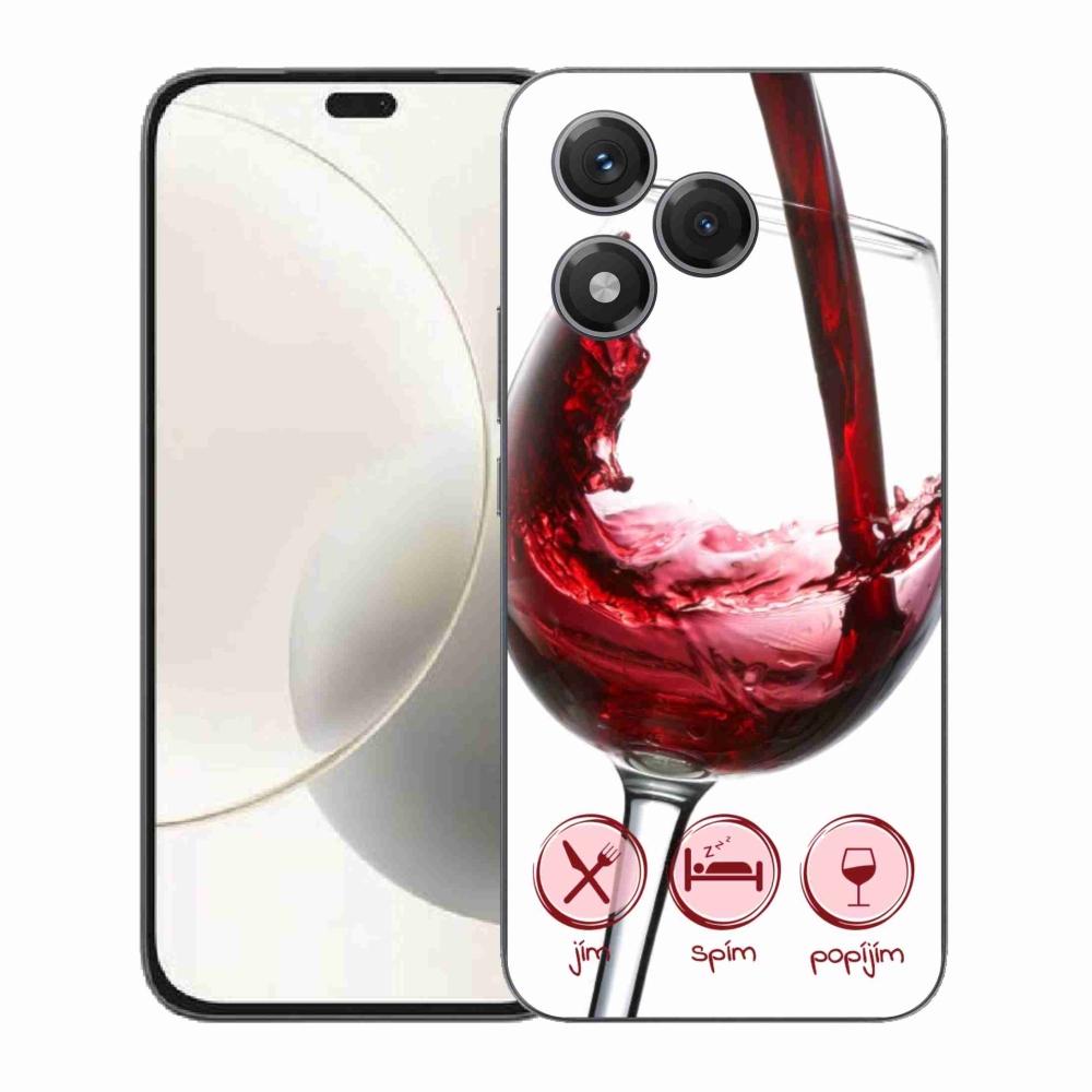 Zselés borító mmCase a Honor 400 Lite-hoz - borospohár piros