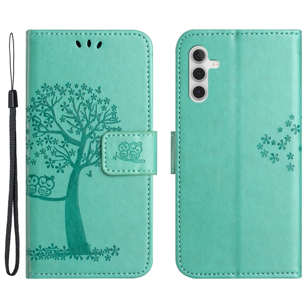 Fás könyv tok Samsung Galaxy A35 5G - teal színű