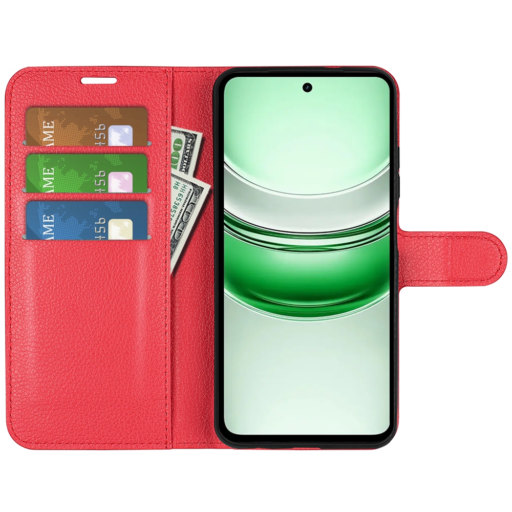 Litchi könyvtáska a Realme C71-hez - piros