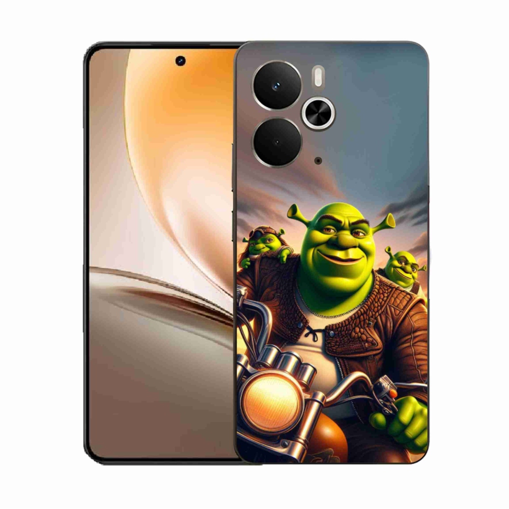 Gél borítás mmCase a Realme 14 5G/14T 5G-hez - Shrek egy motorkerékpáron