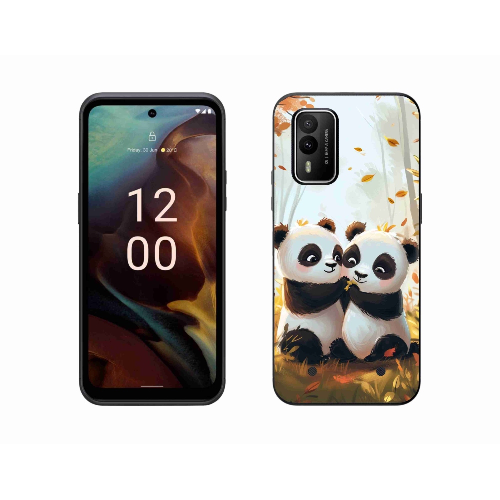 Zselés borítás mmCase a Nokia XR21 készülékhez - pandák