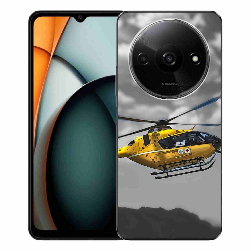 Gél borítás mmCase a Xiaomi Redmi A3-hoz - sárga helikopter