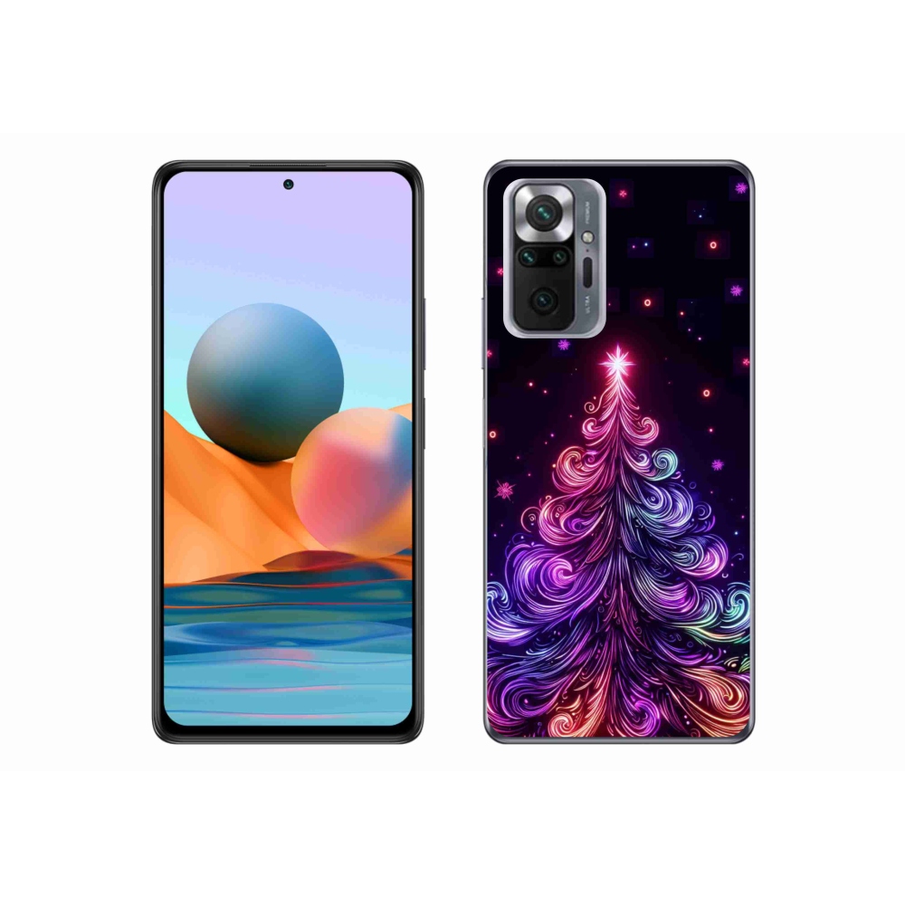 Gél borítás mmCase a Xiaomi Redmi Note 10 Pro számára - neon karácsonyfa 1