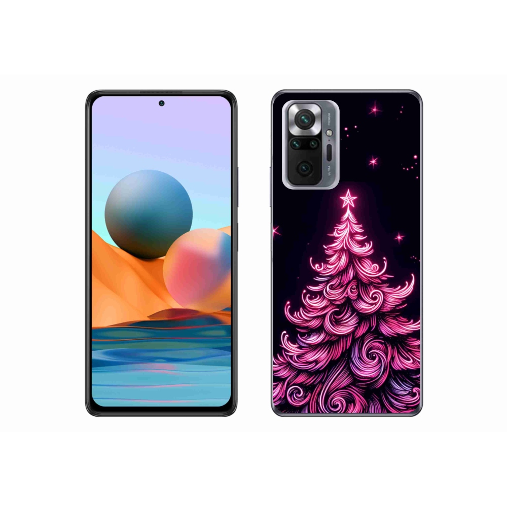 Gél borítás mmCase a Xiaomi Redmi Note 10 Pro számára - neon karácsonyfa 2