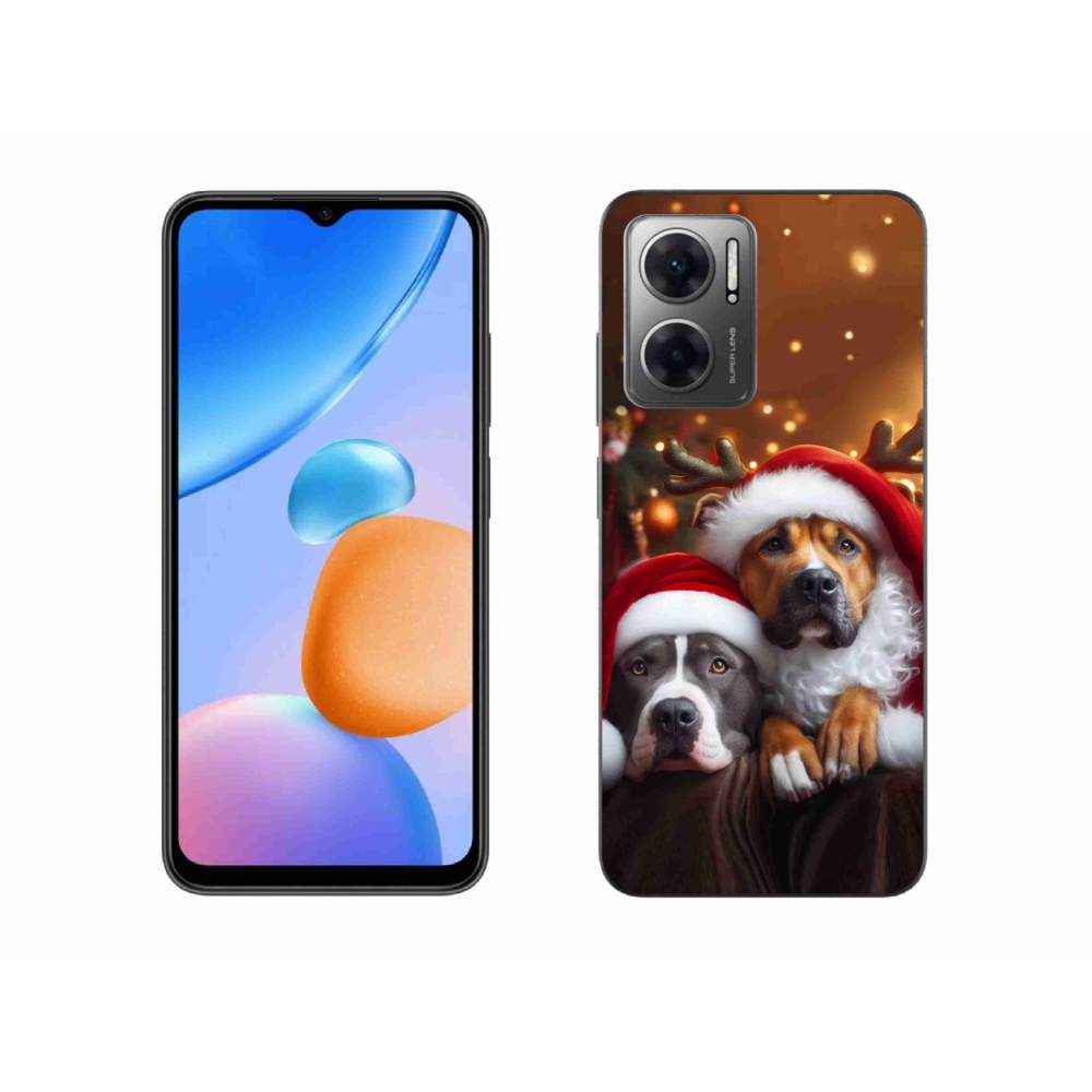 Gél borító mmCase a Xiaomi Redmi 10 5G-hez - Karácsonyi kutyák