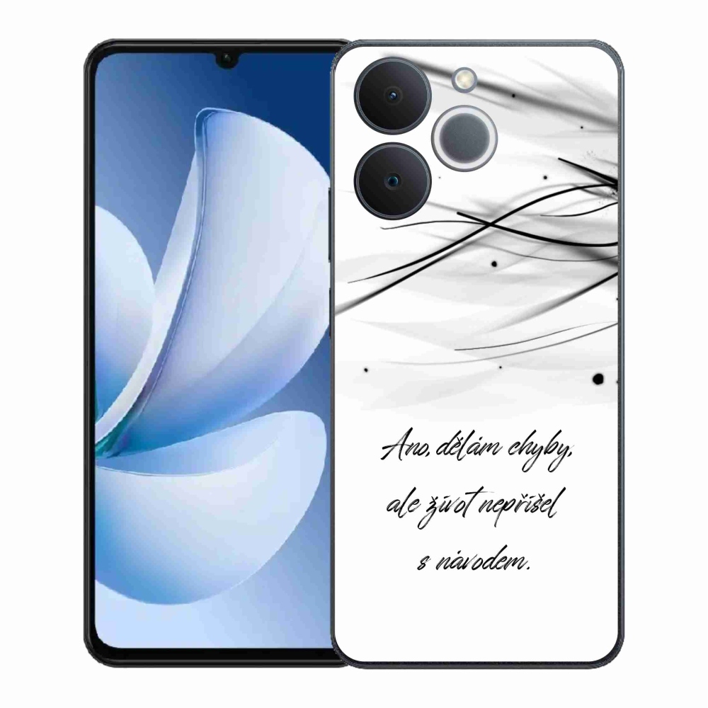 Zselés borító mmCase a Realme Note 70T készülékhez - idézem fehér háttér