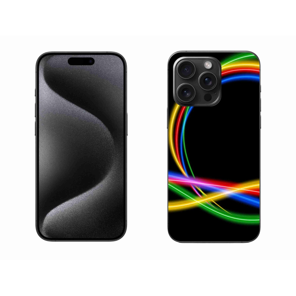 Gél tok mmCase iPhone 15 Pro Max készülékhez - neon körök