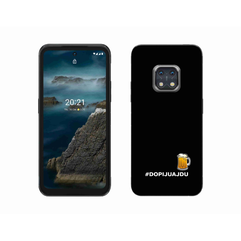 Gél borítás mmCase a Nokia XR20 készülékhez - sör motívum 1 fekete háttér