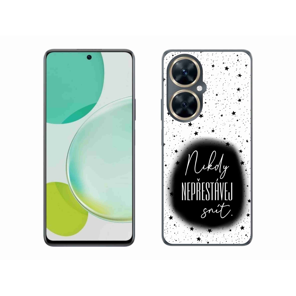 Gél borítás mmCase a Huawei Nova 11i - idézet 1 fekete-fehér háttérrel