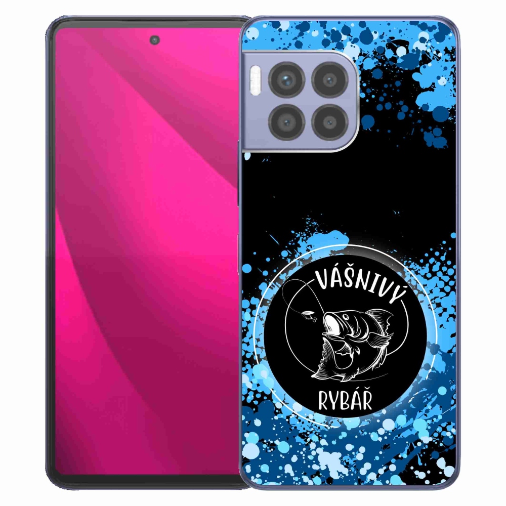 Zselés borító mmCase a T-Mobile T Phone 2 Pro készülékhez - szenvedélyes halász fekete háttérrel