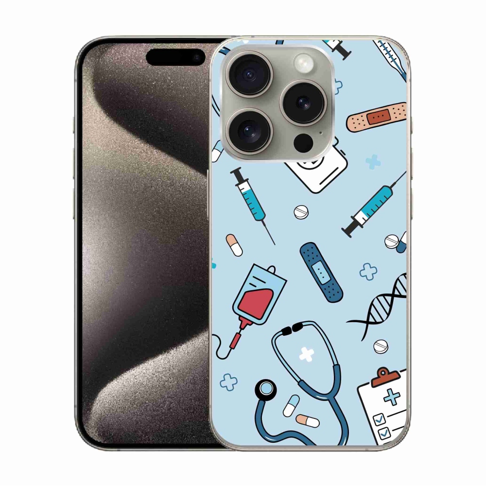 Zselés borítás mmCase iPhone 15 Pro készülékhez - egészség 1