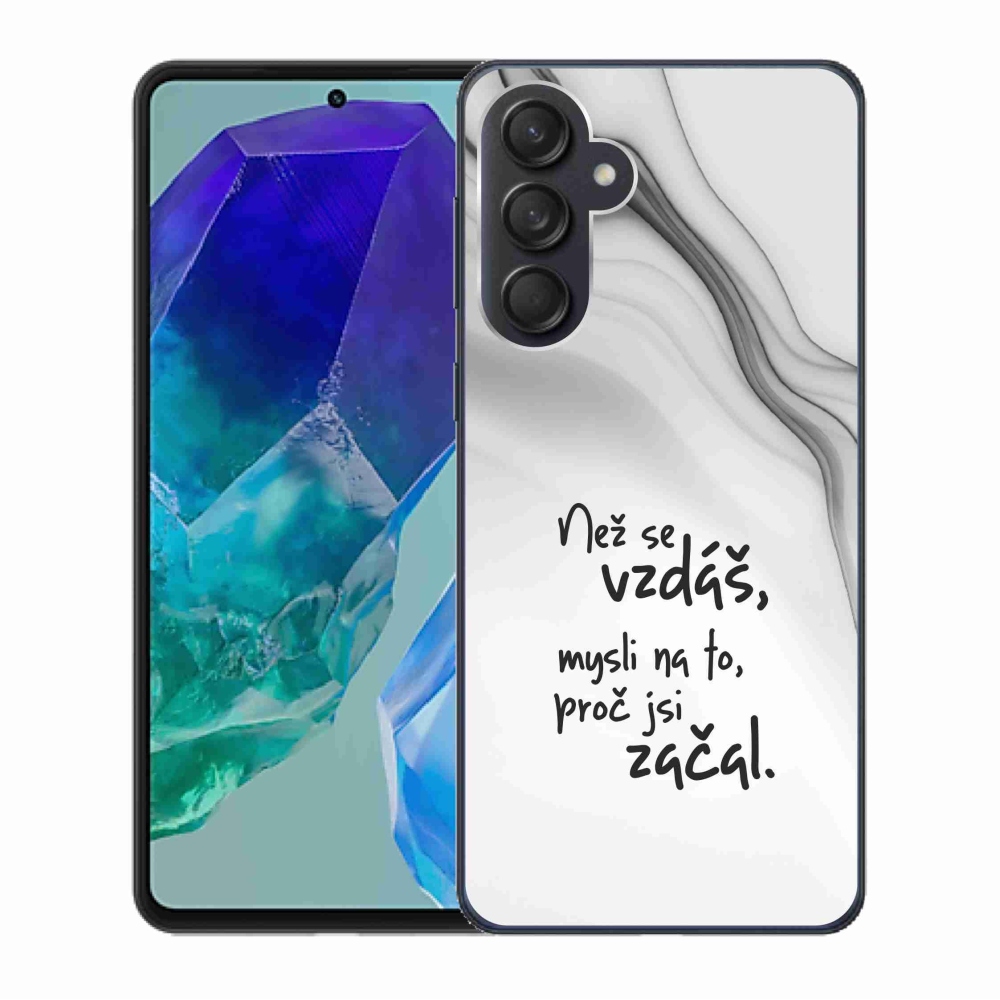 Gél borítás mmCase Samsung Galaxy M55 5G - idézet 2 fehér háttér