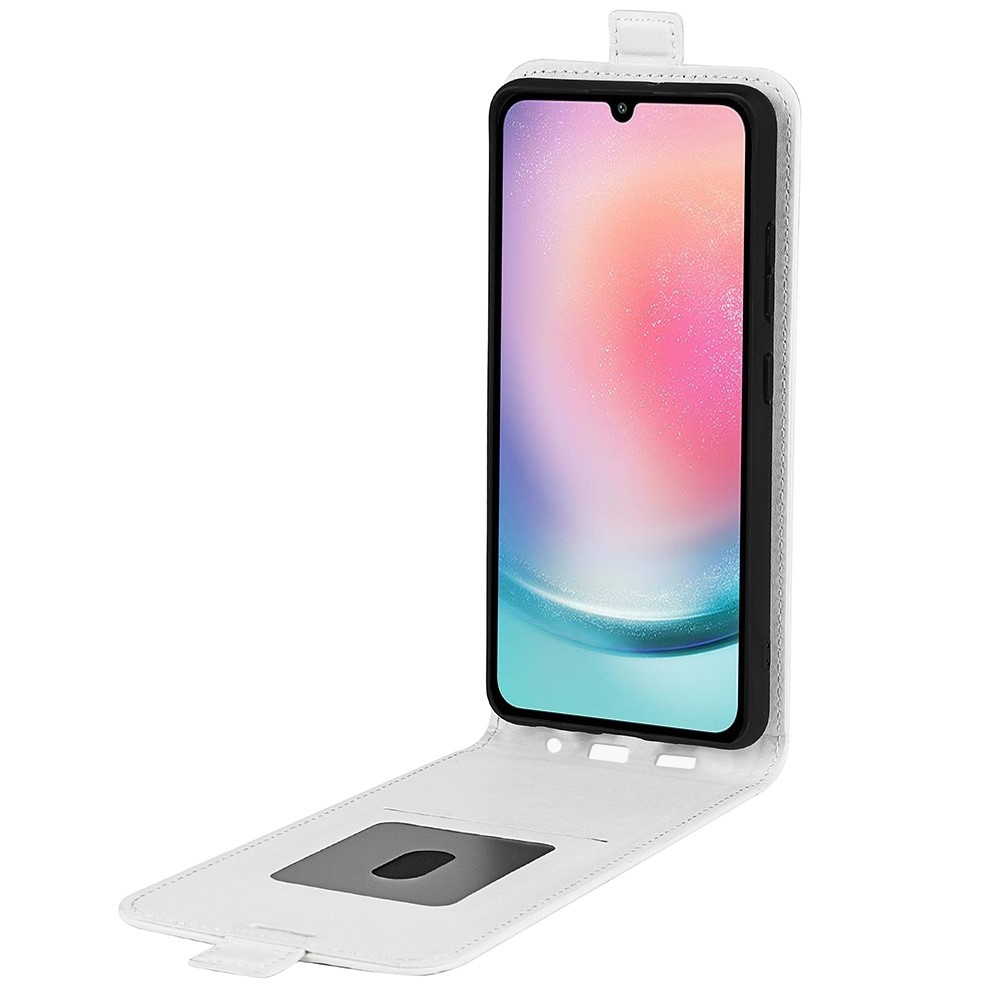 Függőleges könyvtáska Samsung Galaxy A25 5G készülékhez - fehér