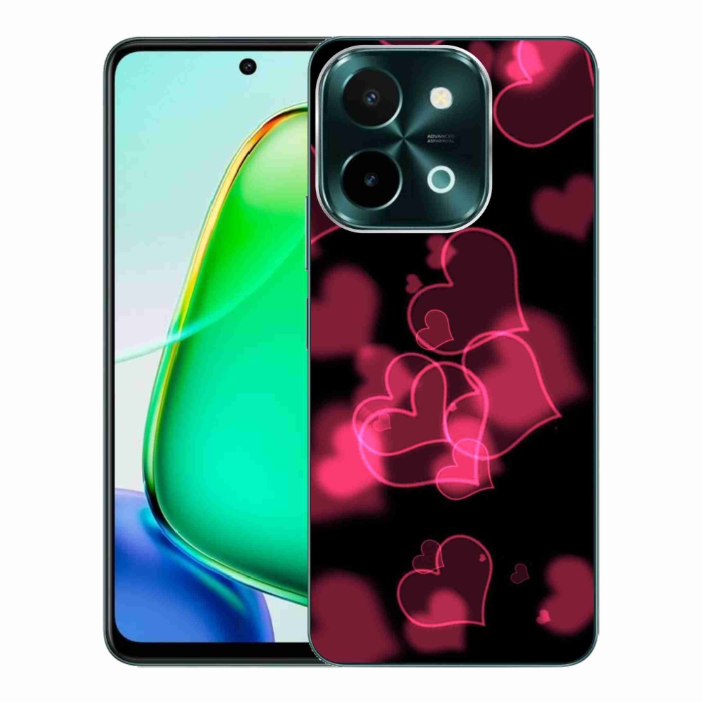 Zselés borítás mmCase a Vivo Y28-hoz - piros szívek