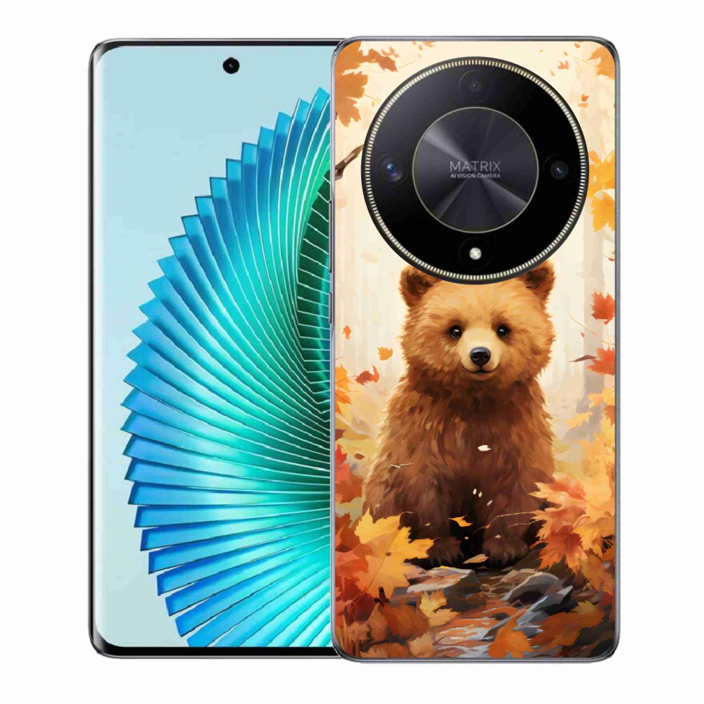 Zselés borítás mmCase a Honor Magic 6 Lite 5G számára - medve az erdőben