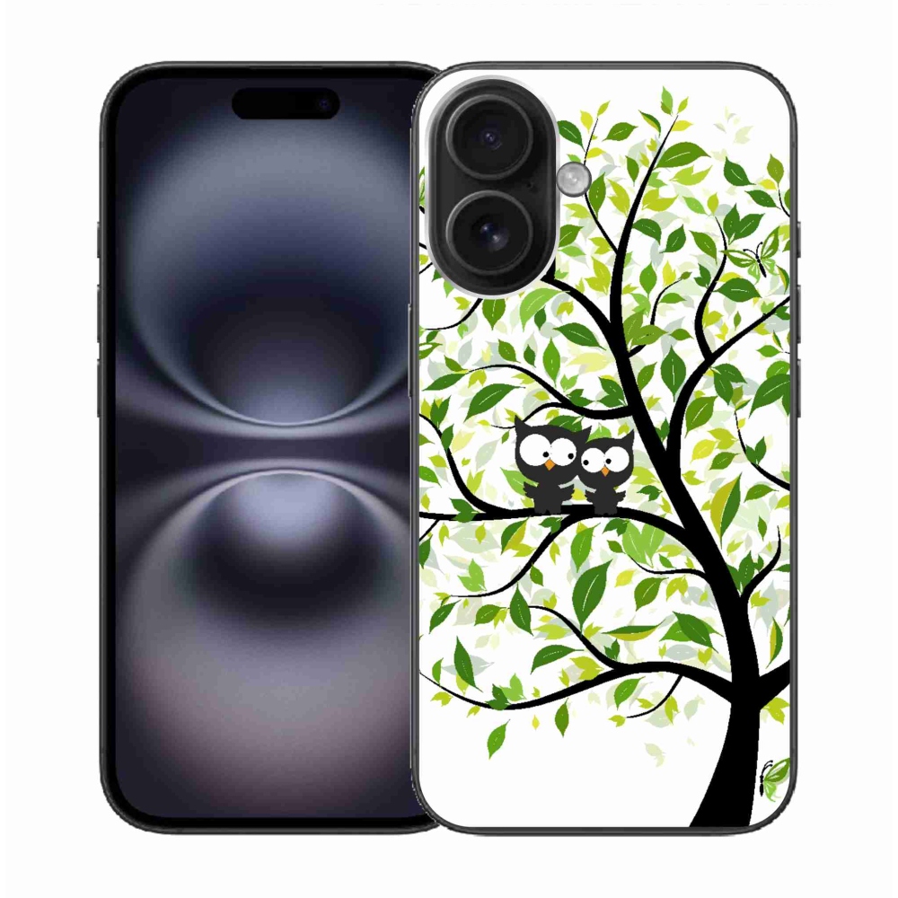 Zselés borítás mmCase iPhone 16 készülékhez - baglyok a fán