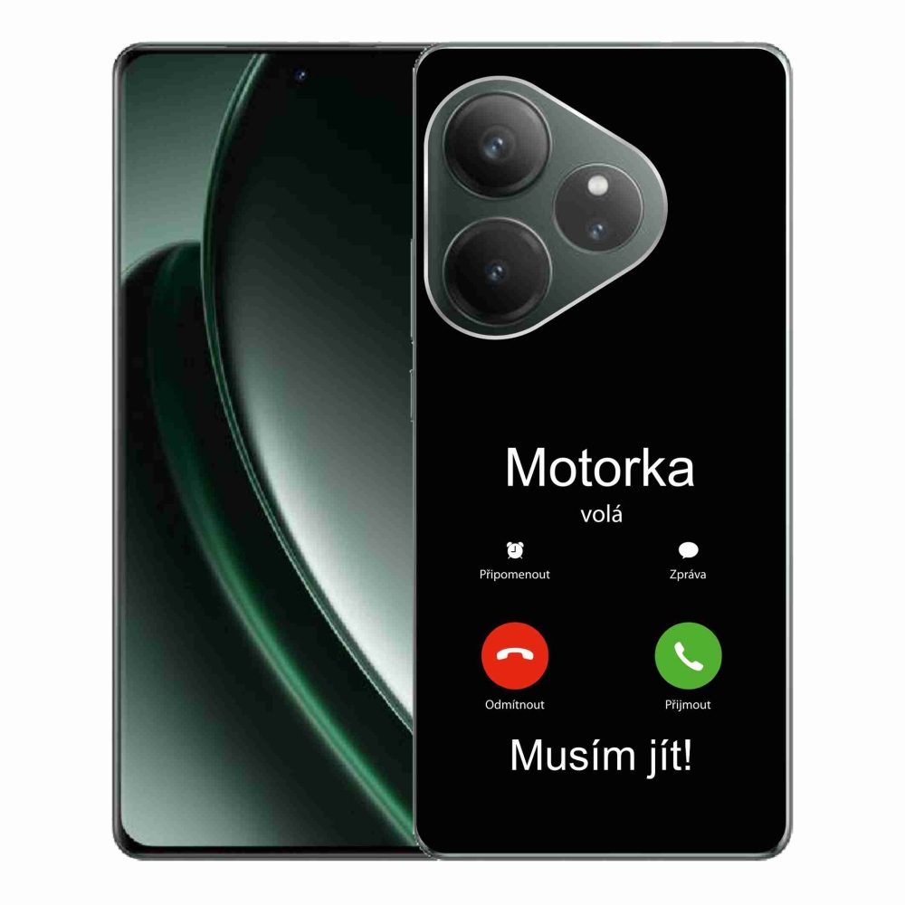 Gél borítás mmCase a Realme GT 6 5G/GT 6T 5G - motoros hívások fekete háttérrel