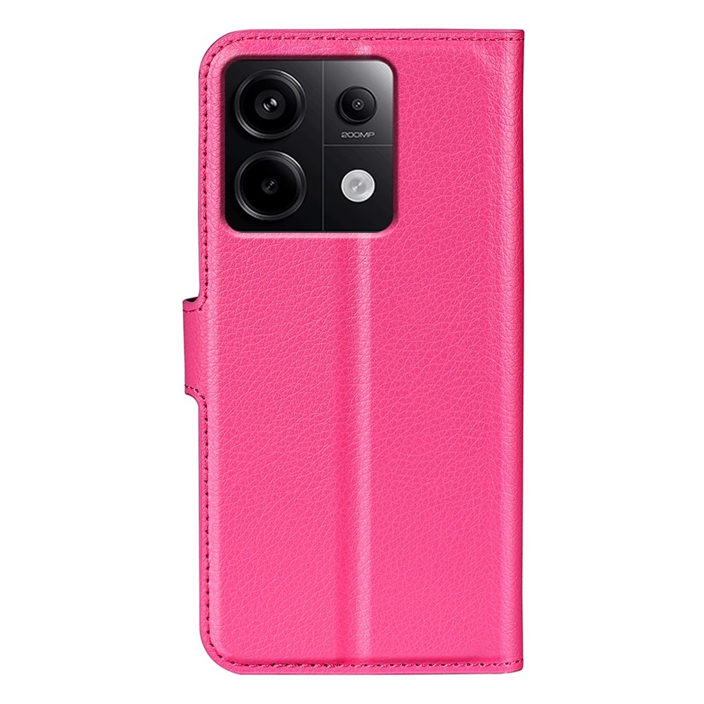 Litchi könyv tok Xiaomi Redmi Note 13 Pro 5G/Poco X6 5G - rózsa