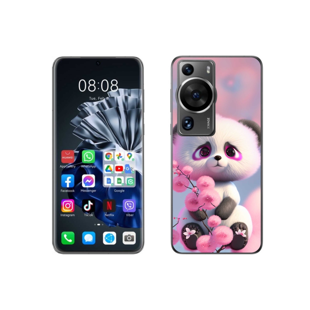 Gél borítás mmCase a Huawei P60 Pro készülékhez - aranyos panda 1