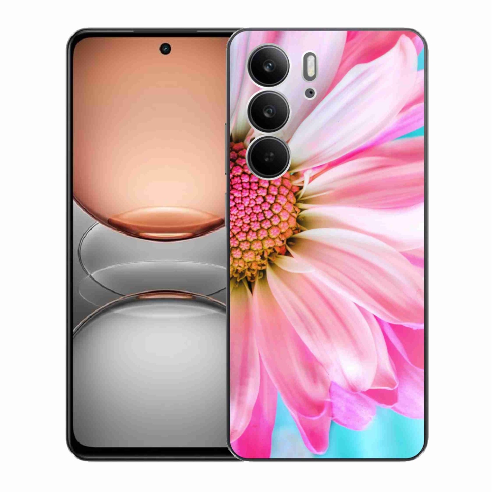 Zselés borító mmCase a Realme C75 készülékhez - rózsaszín virág