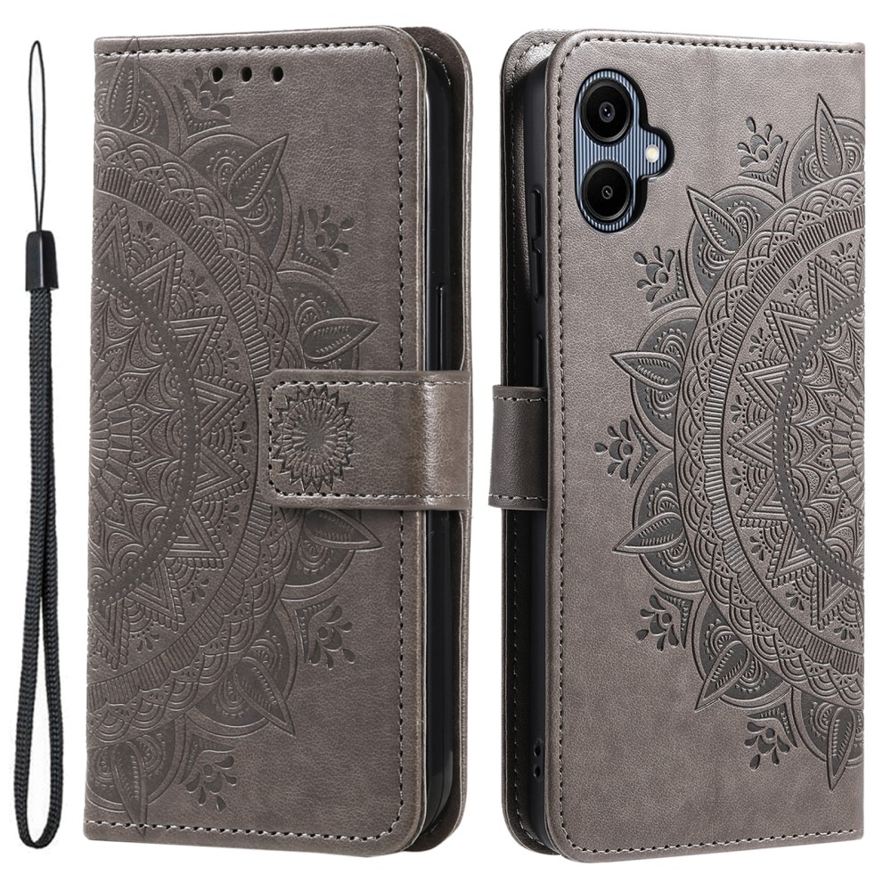 Mandala könyv tok Samsung Galaxy A06 4G készülékhez - szürke