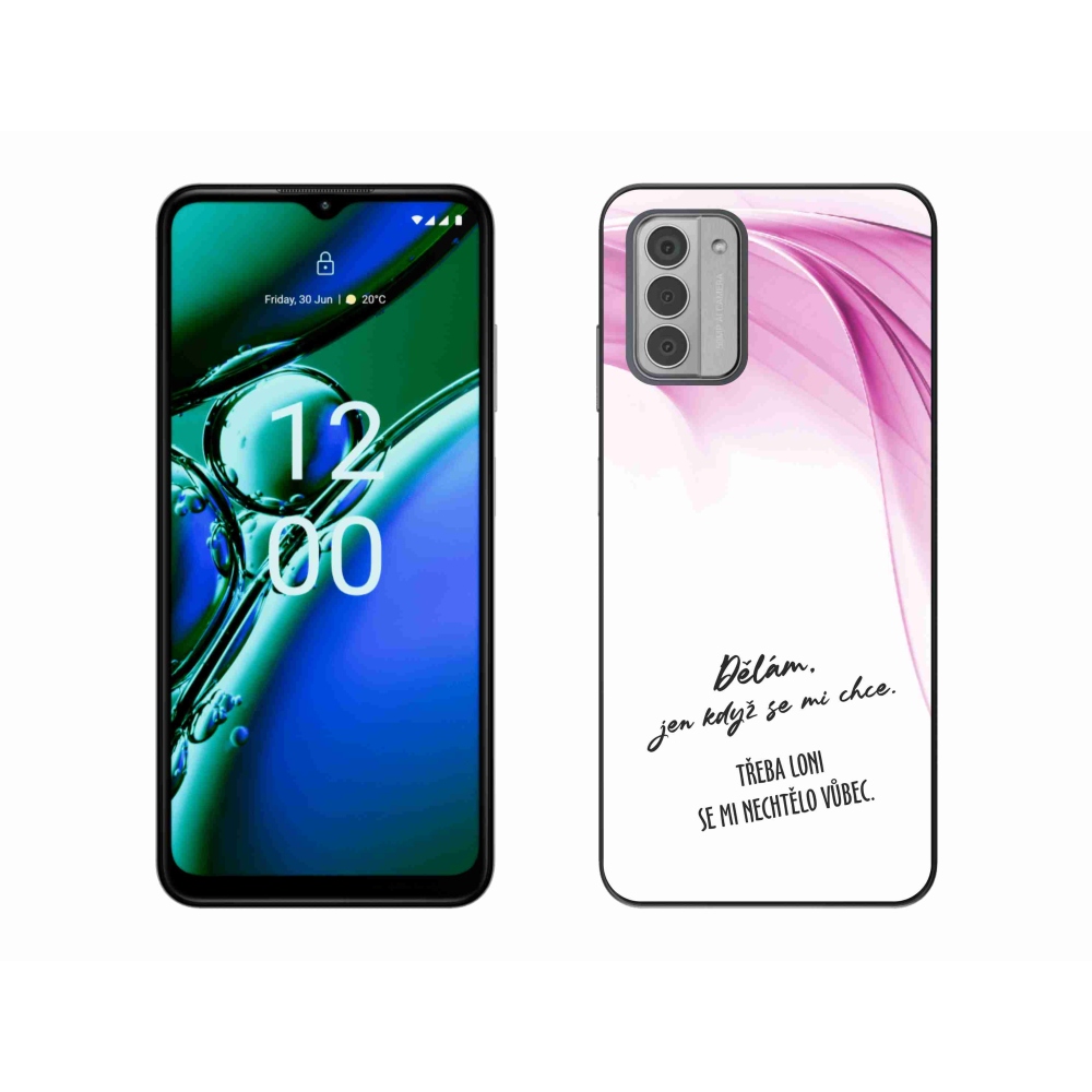 Gél borító mmCase a Nokia G42 készülékhez - vicces szöveg 12 fehér háttér