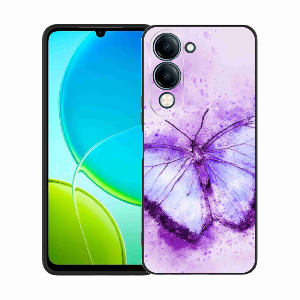 Gél borító mmCase a Vivo Y29s 5G készülékhez - lila pillangó