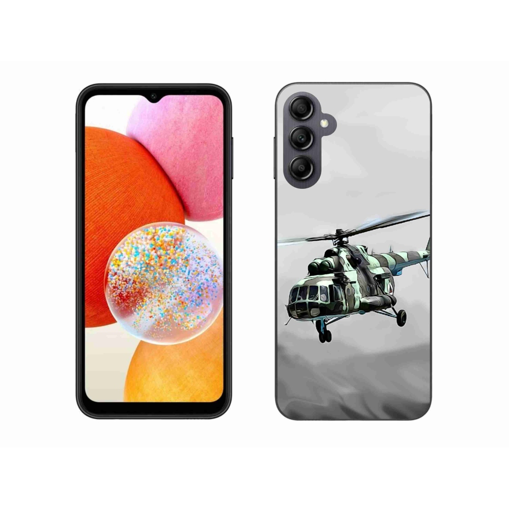 Gél borítás mmCase Samsung Galaxy A14 4G/5G - katonai helikopterhez
