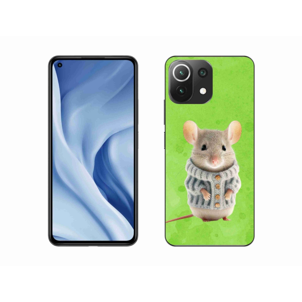 Gél borítás mmCase a Xiaomi 11 Lite 5G NE számára - egér pulóverben
