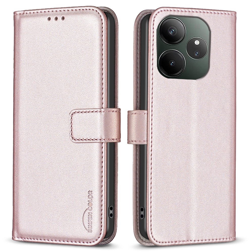 BNF könyvtáska Realme GT 6 5G/GT 6T 5G - rózsaarany színű